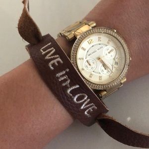 Live In Love Leather Bracelet